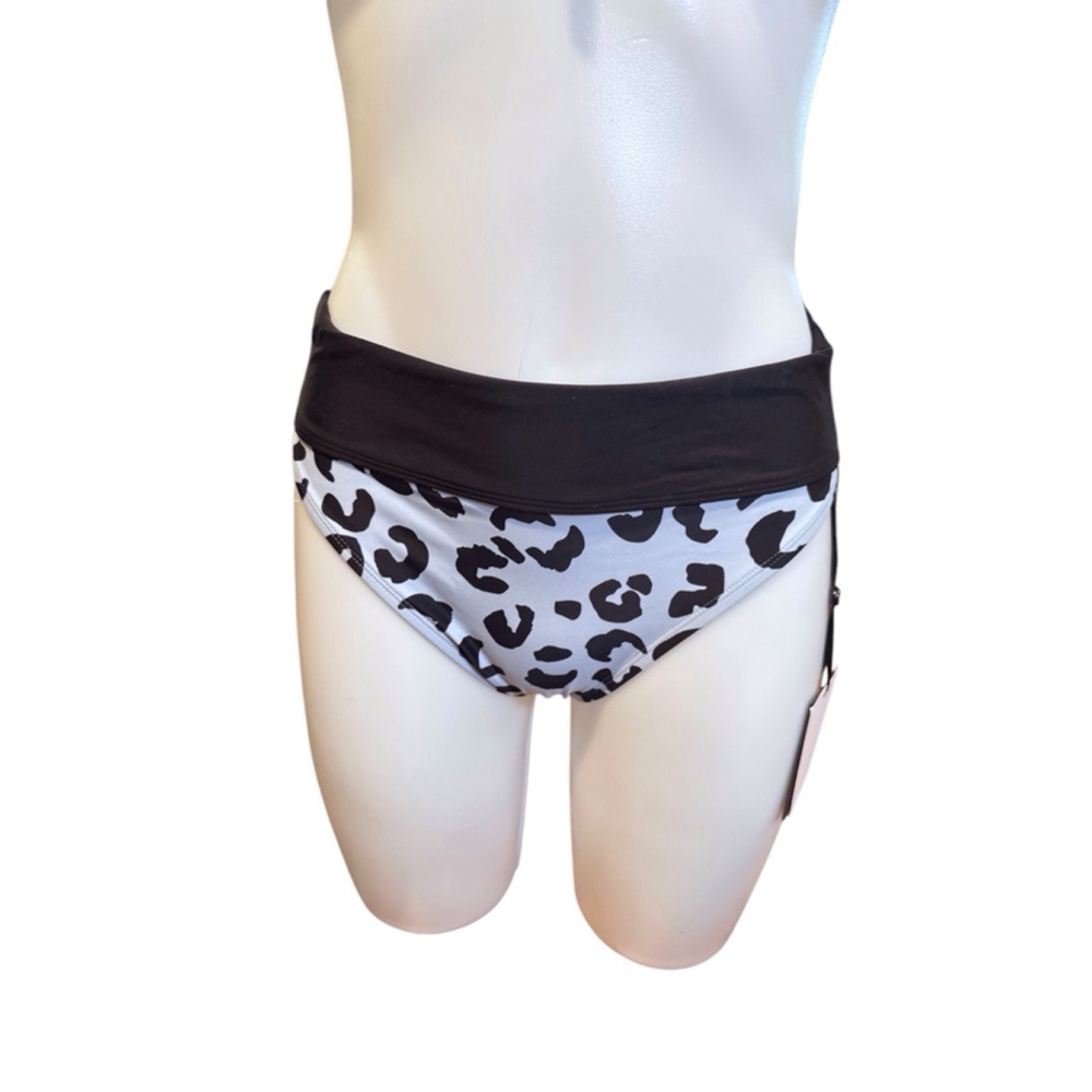 Women's DKNY Swim Bottoms, Size small, blue & Black